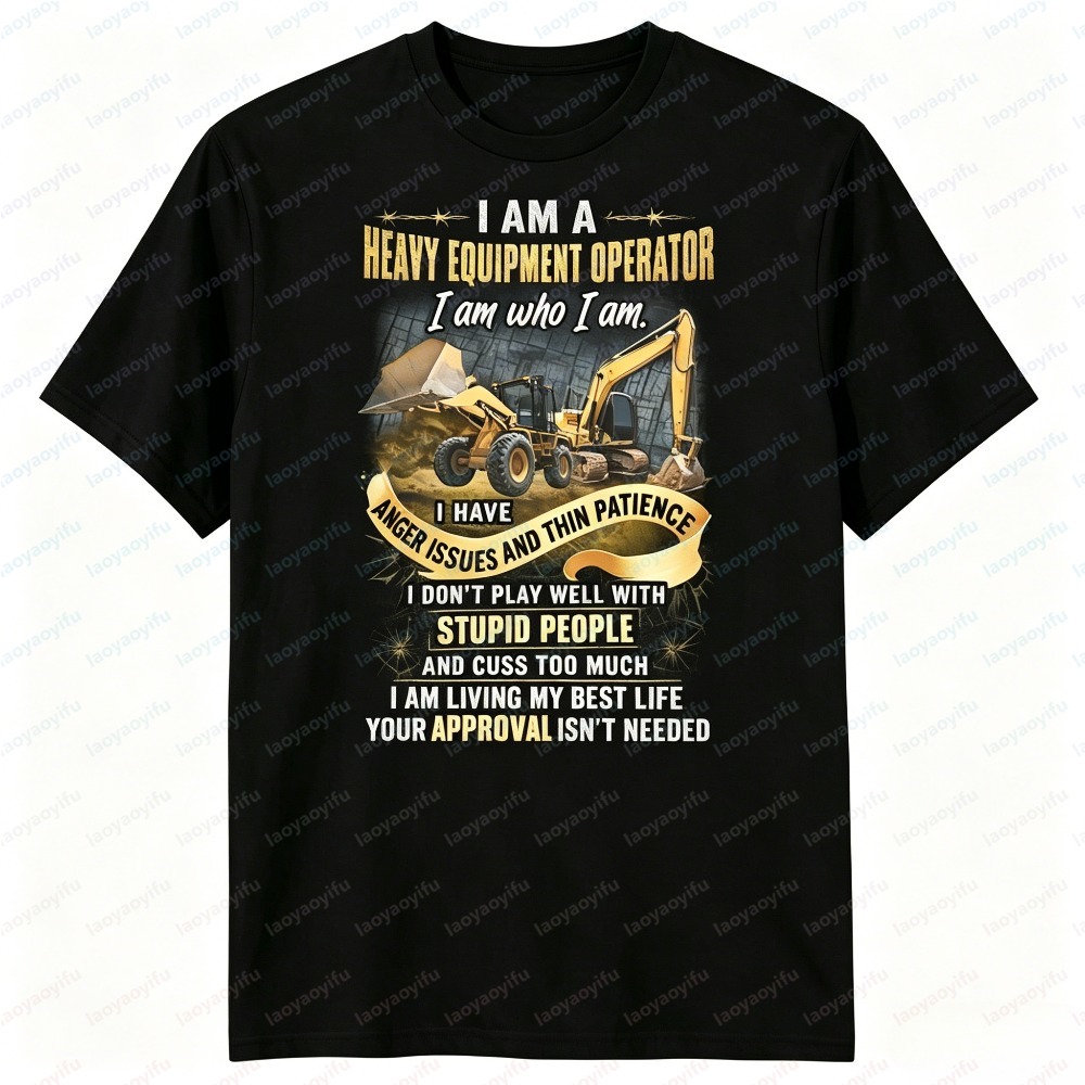 Men Summer Short Sleeve Fashio - Heavy Equipment Operator Shirts recension och pris