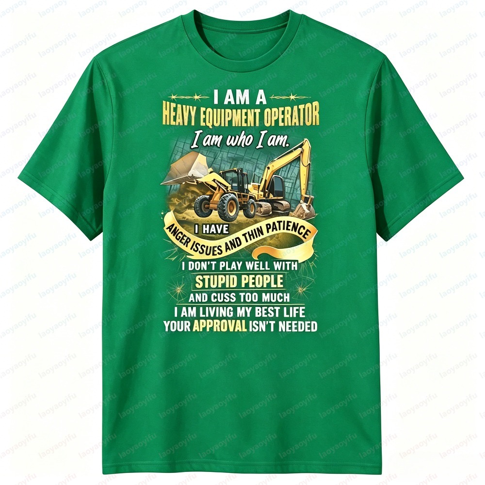 Men Summer Short Sleeve Fashio - Heavy Equipment Operator Shirts recension och pris